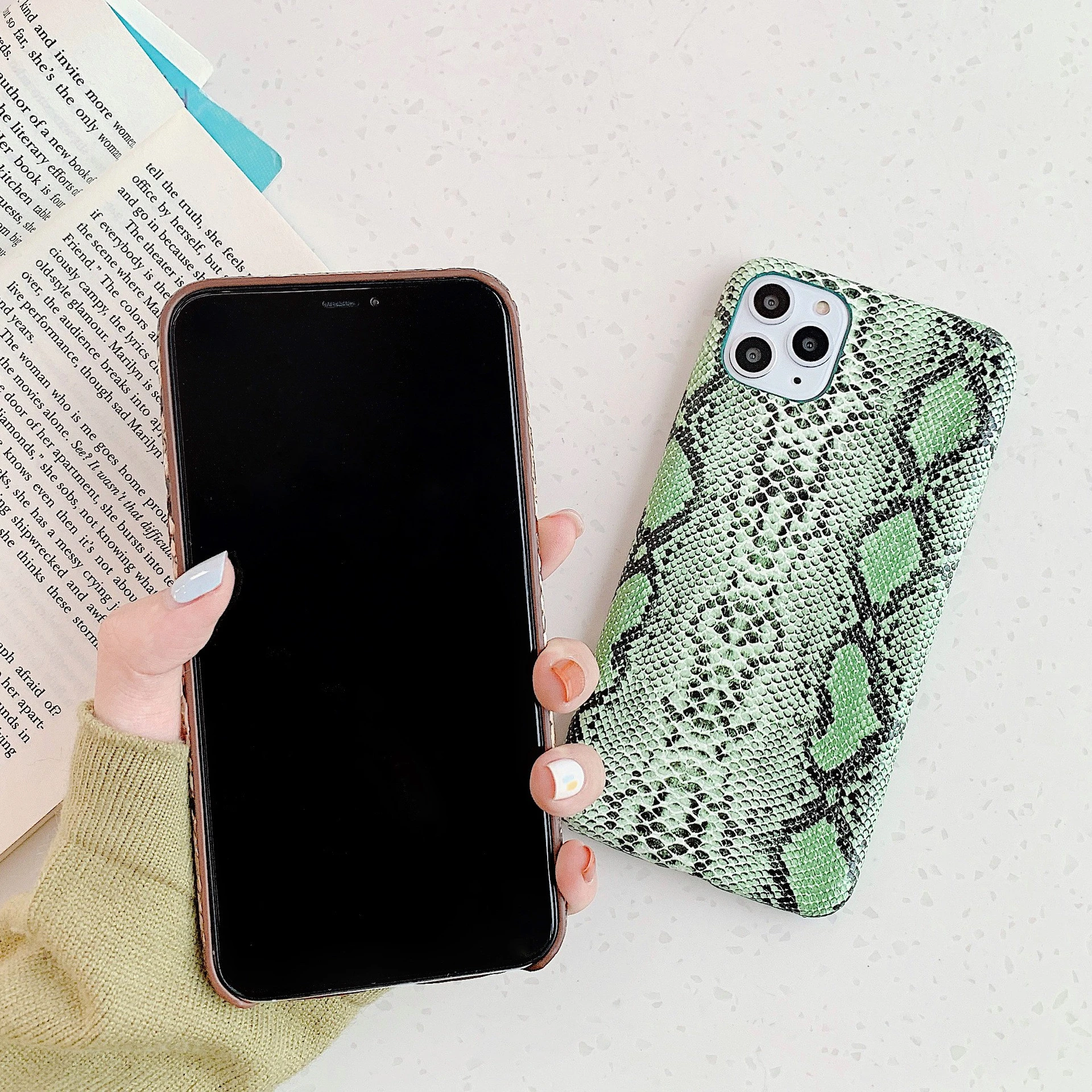 Leather Pattern 11 Pro Shockproof Snake skin texture For iPhone 11Pro XS XR Case
