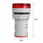 LED Voltmeter Signal Lights Digital Display Gauge Volt Voltage Meter Indicator Lamp Tester Measuring Range AC 60-500V