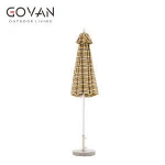 Leisure Outdoor Garden Patio Brushed Aluminum Umbrella Canopy Beach Middle Pole Umbrellas