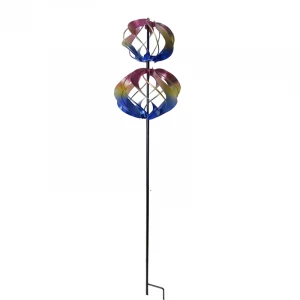 Liffy Hot Sale Color Metal Wind Spinner Garden  Stake Decoration