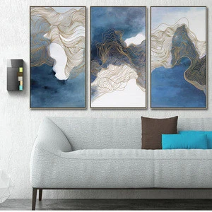 Living room wall art canvas painting 3 panels canvas