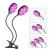 Import Logo Printed Metal Material Two Head Strip USB Rechargeable 5 Dimmable Timing led Full Spectrum Grow Lights For Indoor Plants from China