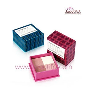 Lovely cake blusher! Paper box blush for cheek, cosmetics mixed color blushes from Guangdong