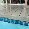 Low Maintenance Outdoor Swimming Pool Decking  Double Co-extrusion 3D Embossed Solid WPC Deck