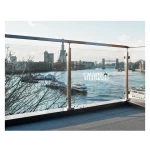 Low moq Outdoor balcony railing glass balustrade fittings prices handrail