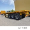 Low price 3 axles 40ft 45ft container cargo transport heavy duty flatbed semi traile