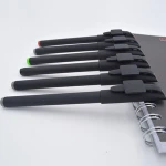 Low price free samples black color soft rubber custom QR code printed gel pen