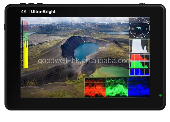 LUT7S 7 Inch 2200nits 3D LUT Touch Screen DSLR Camera Field Monitor with Waveform VectorScope Histogram 3G-SDI  Input Output