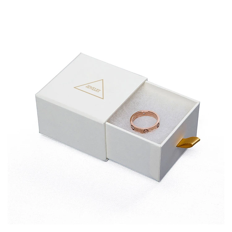 Luxury Drawer Earring Ring Necklace Matte White Jewelry Packaging Box And Bag
