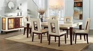 Luxury hotel Italian arabescato marble dining table marble table