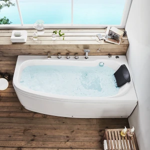 luxury jet deep soaking tub apron jaccuzi corner spa acrylic freestanding whirlpool and air bathtub for adults