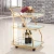 Import Luxury metal glass tea wine food drink salon serving trolley bar cart for hotel restaurant banquet wedding party from China