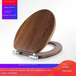 Luxury Mute Solid Wood Toilet Lid Slow Close Bathroom Toilet Seat Cover