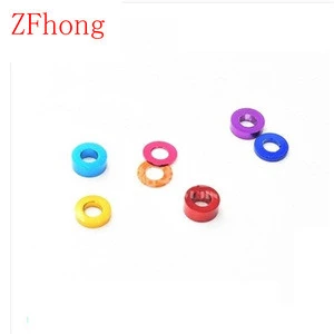 m3x6 3mm colourful aluminum flat washer thickness 0.25/0.5/1/1.5/2/2.5/3
