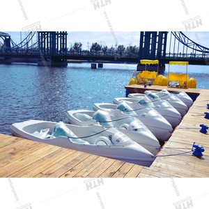Manufacture Water Play Equipment 2 Person PE Plastic Leisure Fishing Pedal Boats