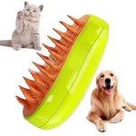 Manufacturer wholesale mango design pet brush 3 in 1 Pet Brushes Self Cleaning Steam Cat Brush For Dog Removing Hair with spray