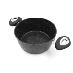 Master Star Granite Dot Coating SaucePan 3-6L Stock Pots with Glass Cover Fast Heat Soup Pot High Grade Cookware