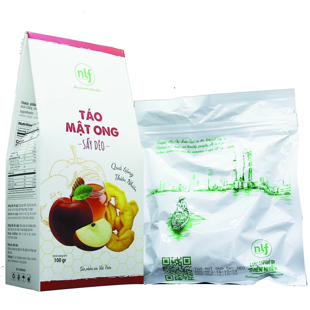 Megavita 100% organic Soft Dried Apple with Honey 100g