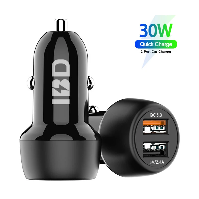 Mi Fast Car Mobile Phone Charger Dual 18W Smart Usb Car Charger For Samsung Iphone