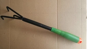 mini garden metal rake with pp handle/small garden rake
