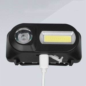 Mini Hike Headlight USB Charge COB Headlamp LED