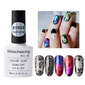 Misscheering 8ml Starry Nail Art Foil Adhesive Glue Gel For Nail Foils Sticker Design Transfer Paper Manicure Nail Art Tool