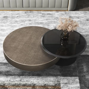 Modern Concise style Hotel Bar Furniture Coffee Tea table stainless steel glass Sofa Side table small Table