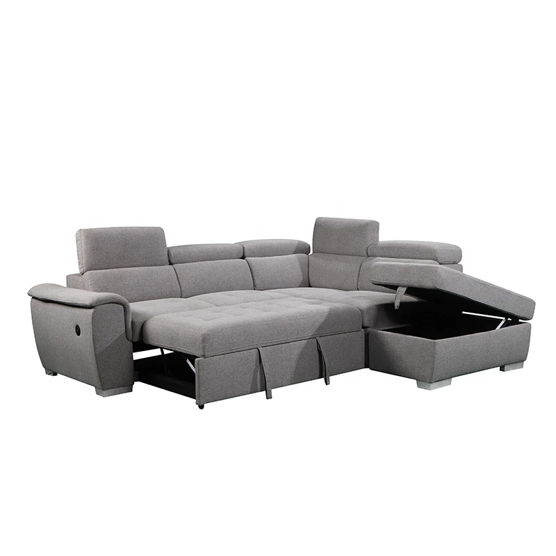 Modern fabric European style L shaped sofa Cheap lounge sofa Couch with Storage living room sofa