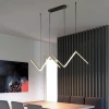 Modern simple Pendent lamp Trapezoid Industrial for Home Restaurant Hotel  Black Metal chandelier light