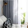 Modern simple solid color gray cotton and linen window yarn