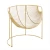 Import Modern style leisure metal leisure living room salon elegant gold metal dining luxury steel wire chair from China