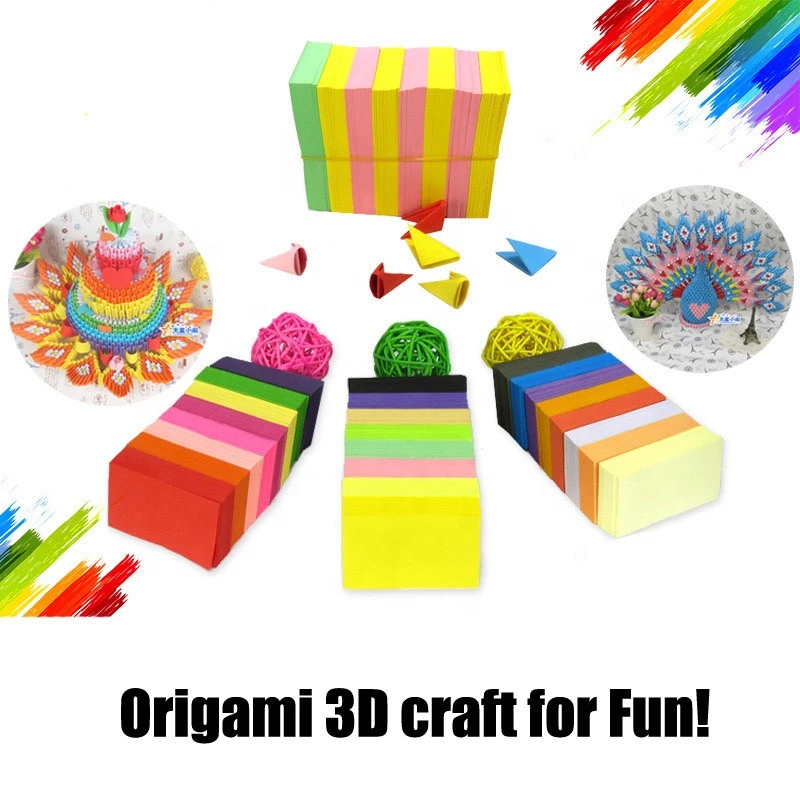 more Colors Double Side 3D Origami Paper handmade cute toy for Kids Adults crafts Art gift children education DIY kit