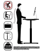 Mstar  Standing Desk by Stand Steady electric motor Adjustable Stand Up Workstation (White/Grey/Black Frame)
