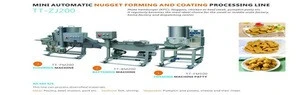 Multifunction meat patty chicken nugget making production line for food processing