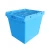 Import Multifunctional  60L 75L  plastic stackable and nest recycled transport loot crate bin storage containerplastik container from China