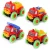 Music Electronic Toys Cute Bee Fire truck Stunt Automatic Flip Electric Stunt Car Children&#x27;s Toys