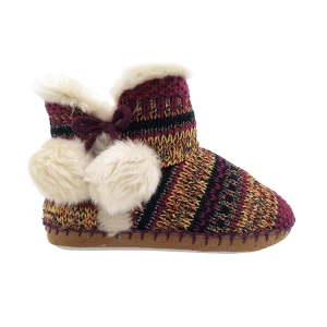 National style shining cashmere fur lined tpr outsole winter keeping warm boots women shoes