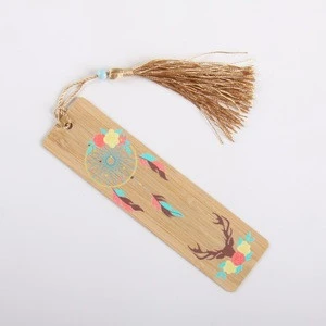 Natural bamboo wooden decorate craft wood bookmarks