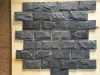 Natural black slate mushroom stone designs outside wall cadding