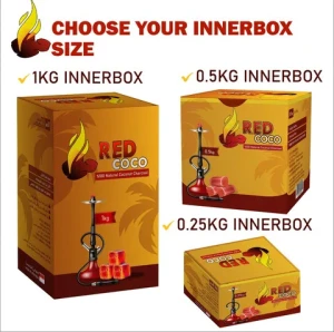 100% Natural Red Coco Class B Coconut Charcoal Cube Hexagon Finger Mercy Rectangle Long Burning Time Charcoal