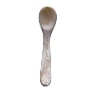 Natural shell mother pearl spoon for tasting caviar