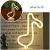 Import Neon Signs Music Note Decorative Lights LED Warm White Neon Lights with Base USB Battery Operated from China