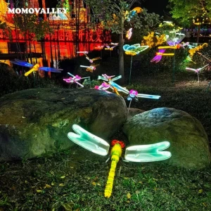 New 12V waterproof led insect model light park garden christmas decoration 3d animal dragonfly motif light