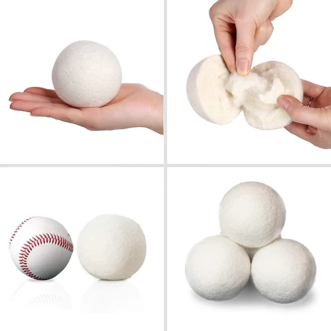 new amazon top seller felt products 2021 laundry washer and dryer balls 100% new zealand felted wool laundry balls