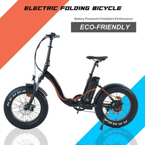 New Arrival 500w36v 10.4Ah Fat Tire Ebike 20&#39;&#39; Small Folding Electric Bike Bicycle with electric bicycle battery