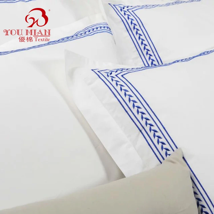 New Arrival Beddings Bed Sheet 100% Cotton Star Hotel Custom Embroidery Bedding Sets Bed Sheets