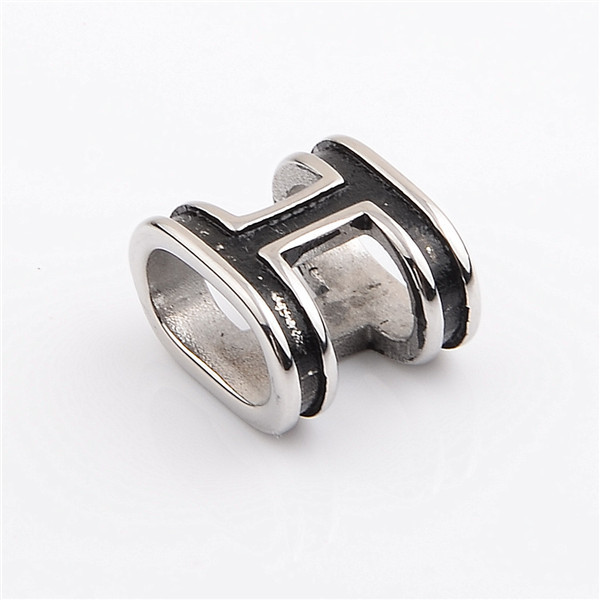 New Arrival Jewelry Wholesale Handmade Silver Spacer Beads Leather Bracelet DIY Accessories