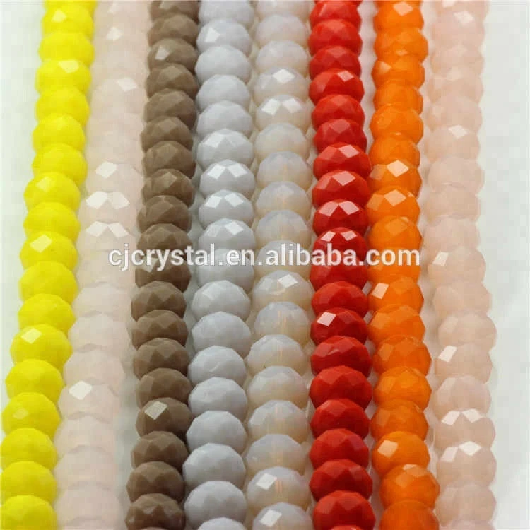 New colors 6mm 8mm rondelle glass beads, glass beads for jewelry making