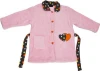 New design high quality baby winter pink style kids binding coat baby girls turn-down collar coat with a pocket