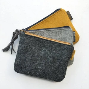 New design small felt coin purse / zipper coin bag